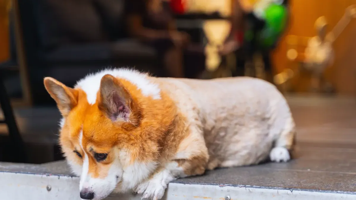Dog standing up